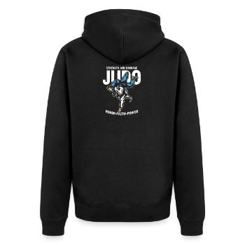 judo - Veste à capuche bio Premium Unisexe - noir - Dos - Nico (187cm)