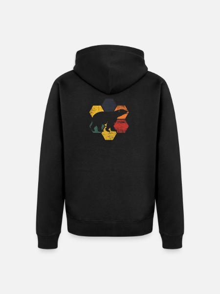 Icebear - Unisex Premium Organic Zip Hoodie - black