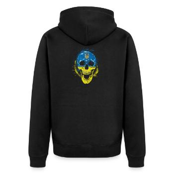 Crâne d'os crâne d'os halloween - Veste à capuche bio Premium Unisexe - noir - Dos - Nico (187cm)
