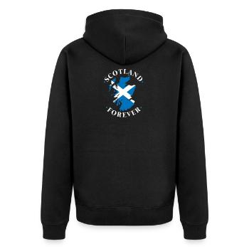 Écosse - Veste à capuche bio Premium Unisexe - noir - Dos - Nico (187cm)