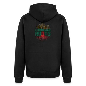 Racines de la Lituanie - Veste à capuche bio Premium Unisexe - noir - Dos - Nico (187cm)