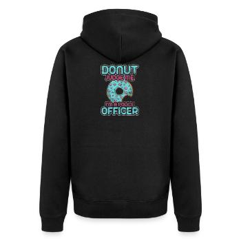 Police Donat Policier Cadeau Police Policier - Veste à capuche bio Premium Unisexe - noir - Dos - Nico (187cm)