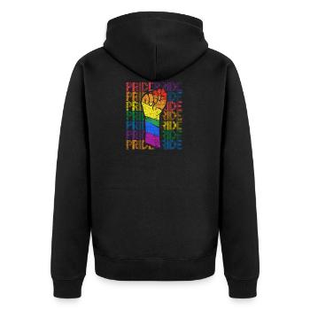Gay Pride - Veste à capuche bio Premium Unisexe - noir - Dos - Nico (187cm)