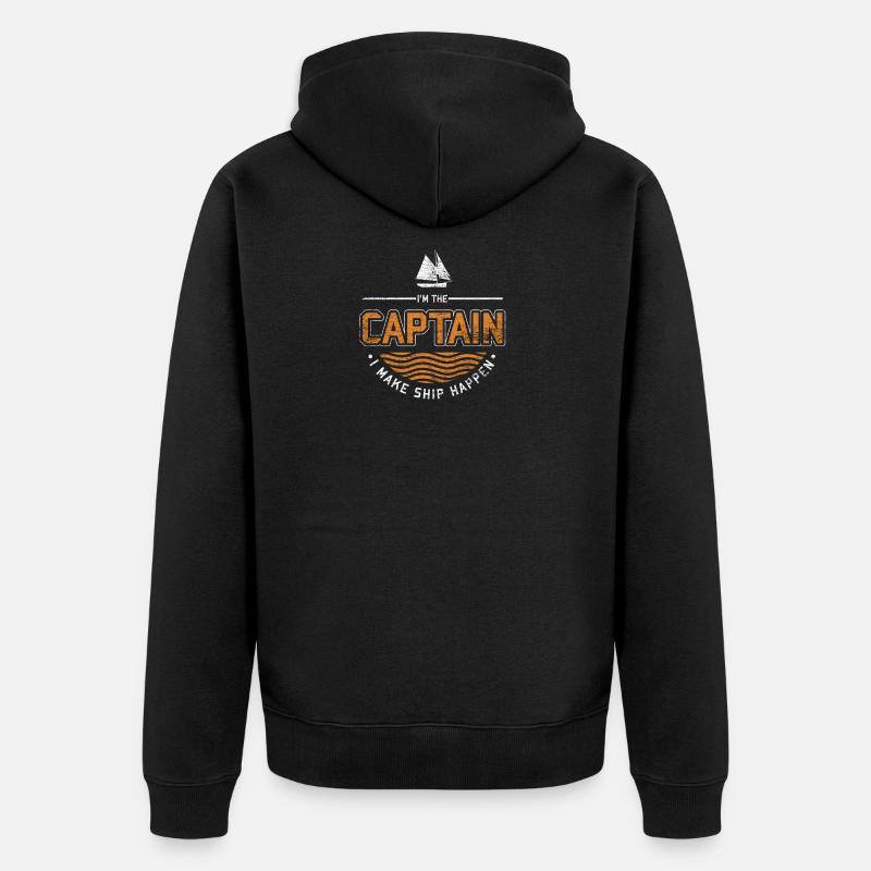 capitaine - Veste à capuche bio Premium Unisexe - noir