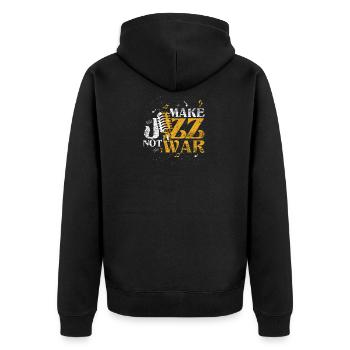 Faites du jazz pas la guerre - Veste à capuche bio Premium Unisexe - noir - Dos - Nico (187cm)