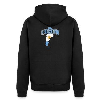 Argentine Amérique du Sud - Veste à capuche bio Premium Unisexe - noir - Dos - Nico (187cm)