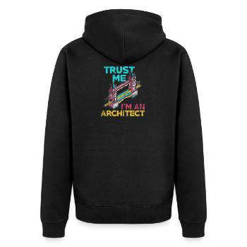 architecte - Veste à capuche bio Premium Unisexe - noir - Dos - Nico (187cm)