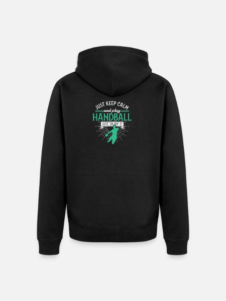 Handball Sport - Unisex Premium Organic Zip Hoodie - black