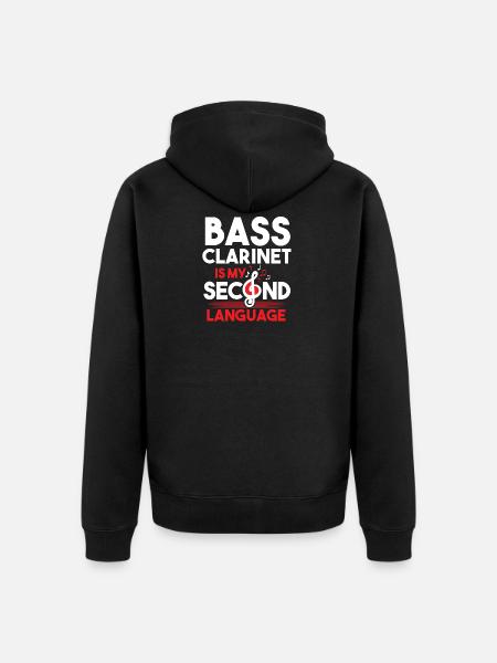 bass clarinet - Unisex Premium Organic Zip Hoodie - black