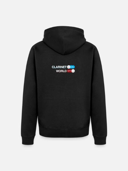 Klarinette - Unisex Premium Bio Zip Hoodie - Schwarz
