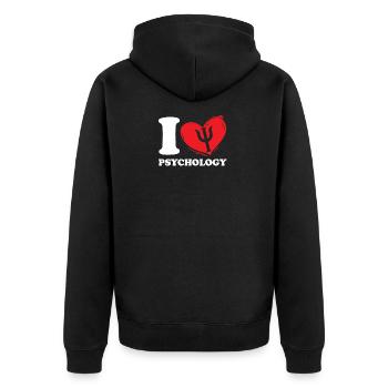 psychologie - Veste à capuche bio Premium Unisexe - noir - Dos - Nico (187cm)