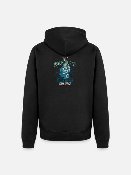 Psychologist brain - Unisex Premium Organic Zip Hoodie - black