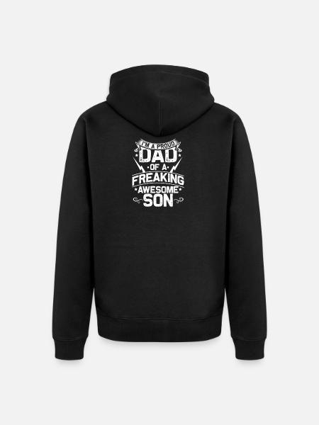 Père fils - Veste à capuche bio Premium Unisexe - noir