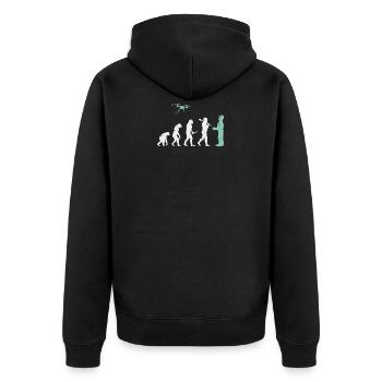 Evolution Drohne T-Shirt I Modellbau I Geschenk - Unisex Premium Bio Zip Hoodie - Schwarz - Hinten - Nico (187cm)