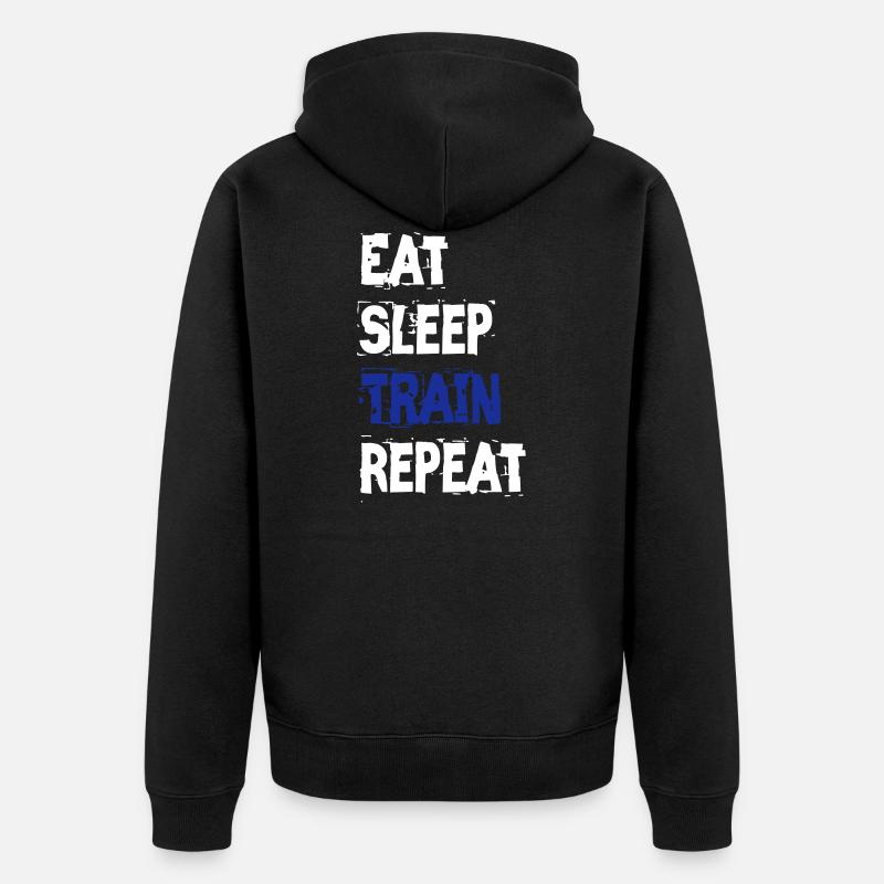 Training - Unisex Premium Bio Zip Hoodie - Schwarz