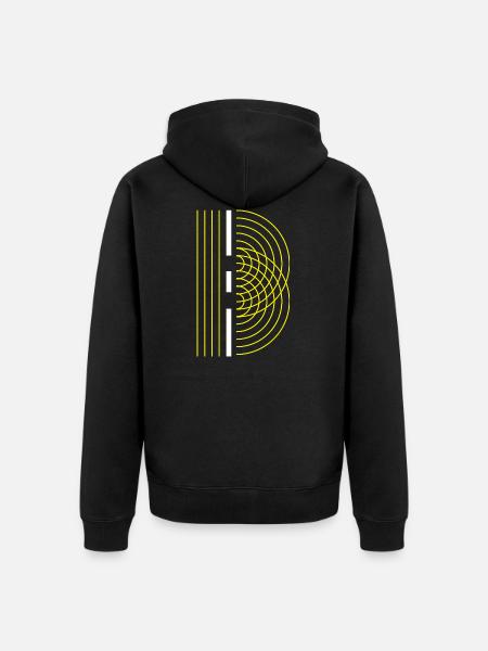 Physics double slit - Unisex Premium Organic Zip Hoodie - black