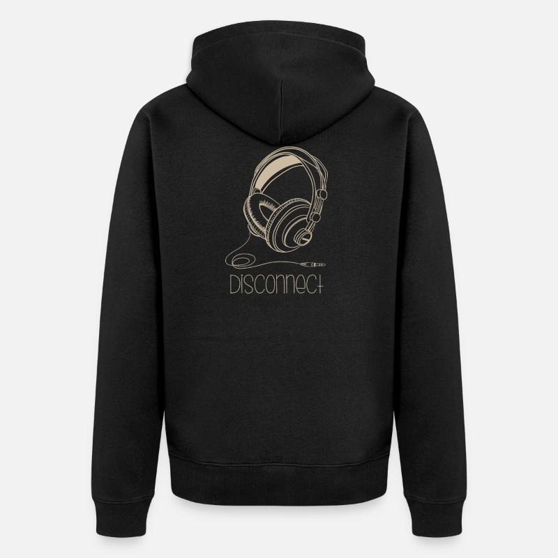 Déconnecter - Veste à capuche bio Premium Unisexe - noir