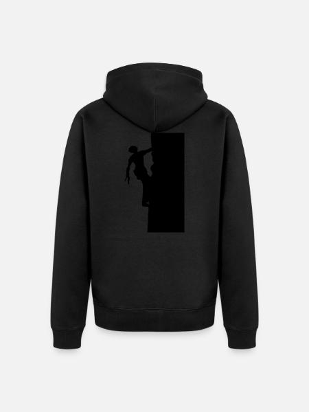 Klettern Berg climbing - Unisex Premium Bio Zip Hoodie - Schwarz