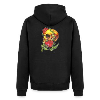Le crâne - Veste à capuche bio Premium Unisexe - noir - Dos - Nico (187cm)