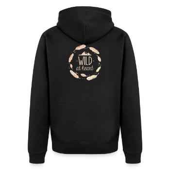 Wild At Heart Camping Travel Explorez les vacances - Veste à capuche bio Premium Unisexe - noir - Dos - Nico (187cm)