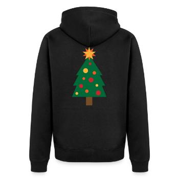 Christmas tree / Tannenbaum / Christmas Tree - Unisex Premium Organic Zip Hoodie - black - Back - Nico (187cm)
