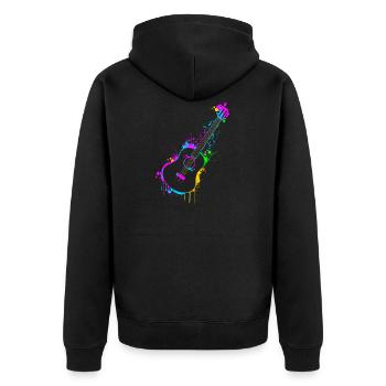 Guitare - Veste à capuche bio Premium Unisexe - noir - Dos - Nico (187cm)