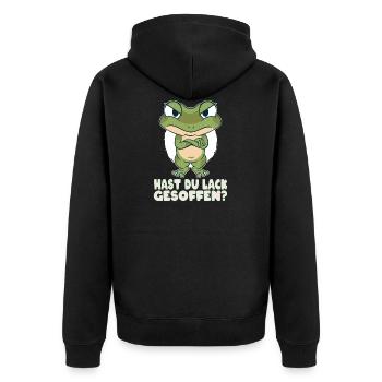 Avez-vous bu de la peinture grenouille disant cadeau - Veste à capuche bio Premium Unisexe - noir - Dos - Nico (187cm)