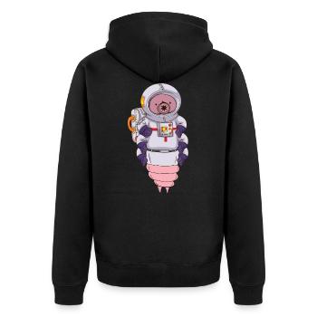 Petit ours en combinaison - Veste à capuche bio Premium Unisexe - noir - Dos - Nico (187cm)