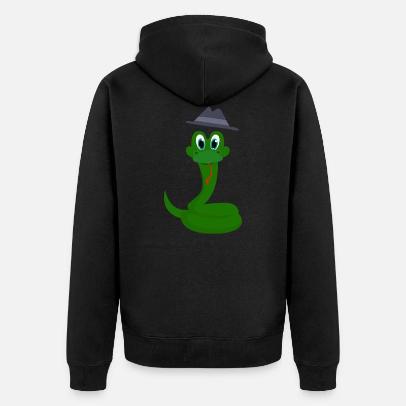 Serpent - Veste à capuche bio Premium Unisexe - noir