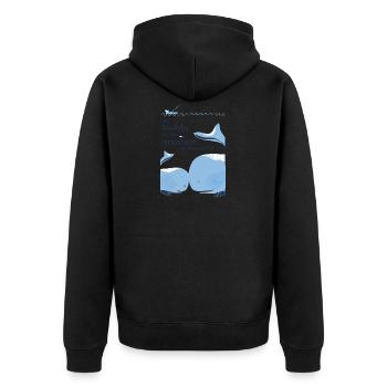 Father’s Day - Unisex Premium Organic Zip Hoodie - black - Back - Nico (187cm)