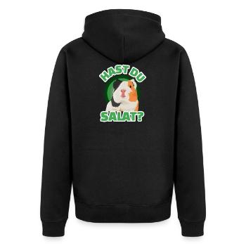 Guinea Pig Gifts - Unisex Premium Organic Zip Hoodie - black - Back - Nico (187cm)