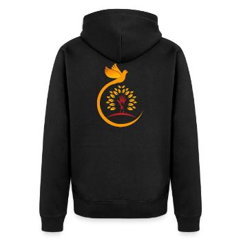 Eglise catholique Bible foi Jésus Dieu chrétiens - Veste à capuche bio Premium Unisexe - noir - Dos - Nico (187cm)