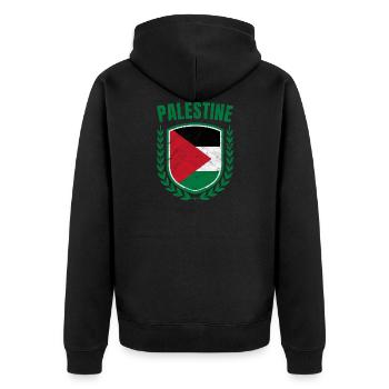 Palestine - Veste à capuche bio Premium Unisexe - noir - Dos - Nico (187cm)