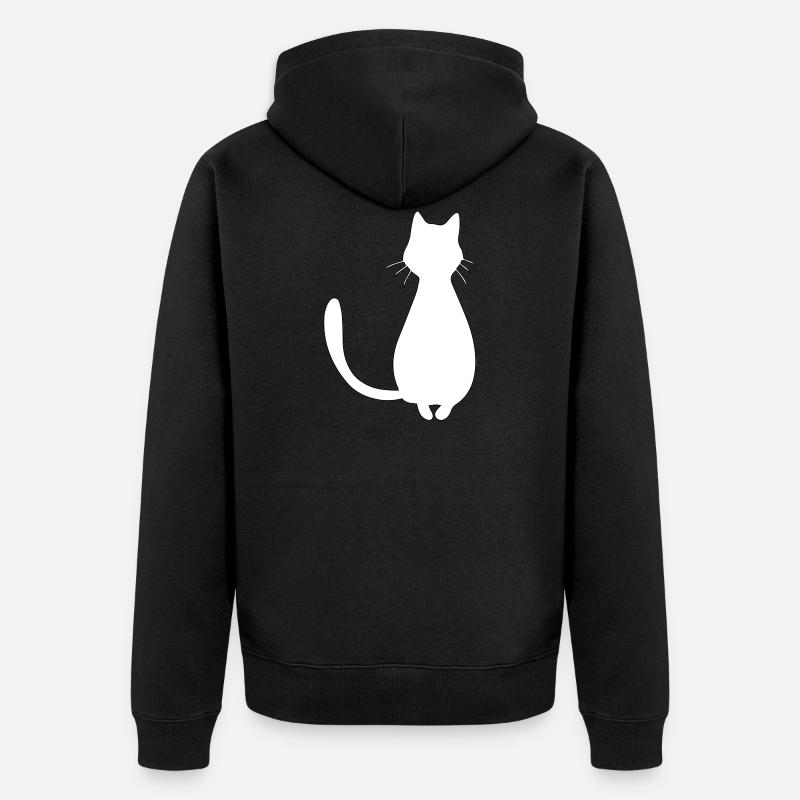 chat - Veste à capuche bio Premium Unisexe - noir