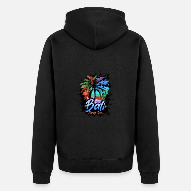 Vacances à Bali Party Crew - Veste à capuche bio Premium Unisexe - noir