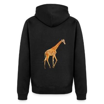 Girafe animaux afrique des animaux désert safari - Veste à capuche bio Premium Unisexe - noir - Dos - Nico (187cm)
