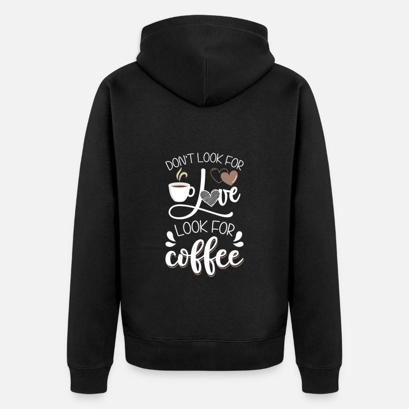 Espresso Latte Macchiato - Veste à capuche bio Premium Unisexe - noir