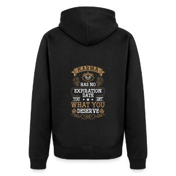 Sarcasme spirituellement bon acte spirituellement - Veste à capuche bio Premium Unisexe - noir - Dos - Nico (187cm)