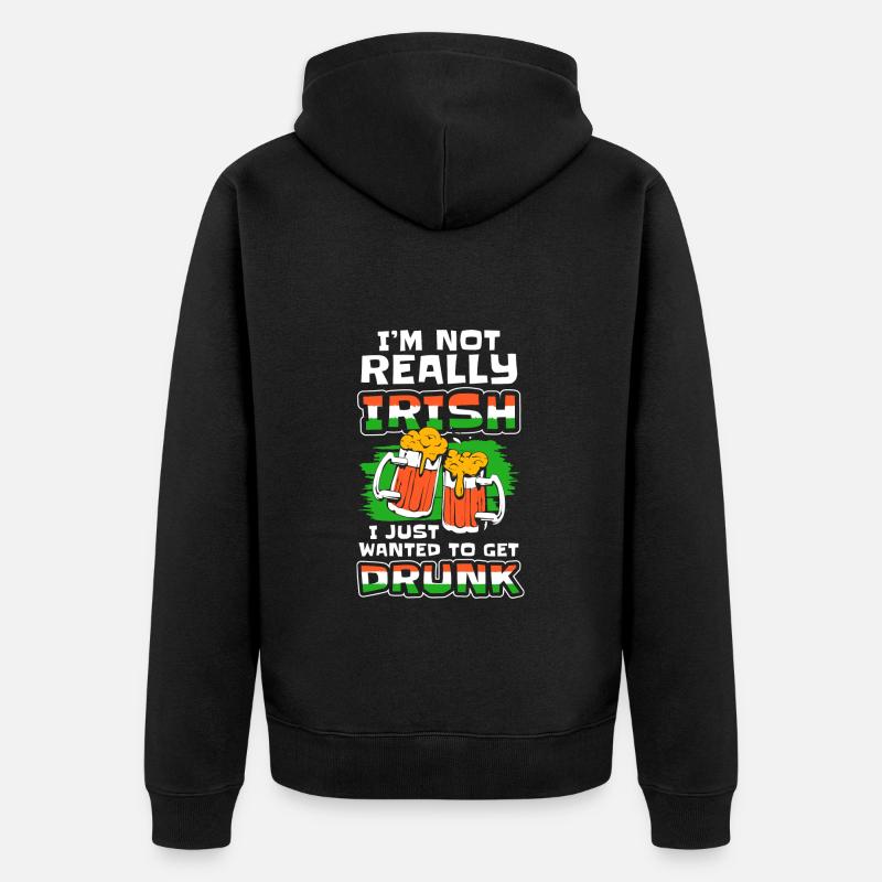 Alcohol Drinking Fun Weekend - Unisex Premium Organic Zip Hoodie - black