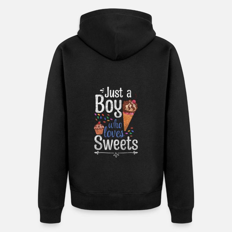 Chocolat Délicieux plaisir de collation - Veste à capuche bio Premium Unisexe - noir