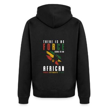 Africa Giraffe Animals Holiday - Unisex Premium Organic Zip Hoodie - black - Back - Nico (187cm)