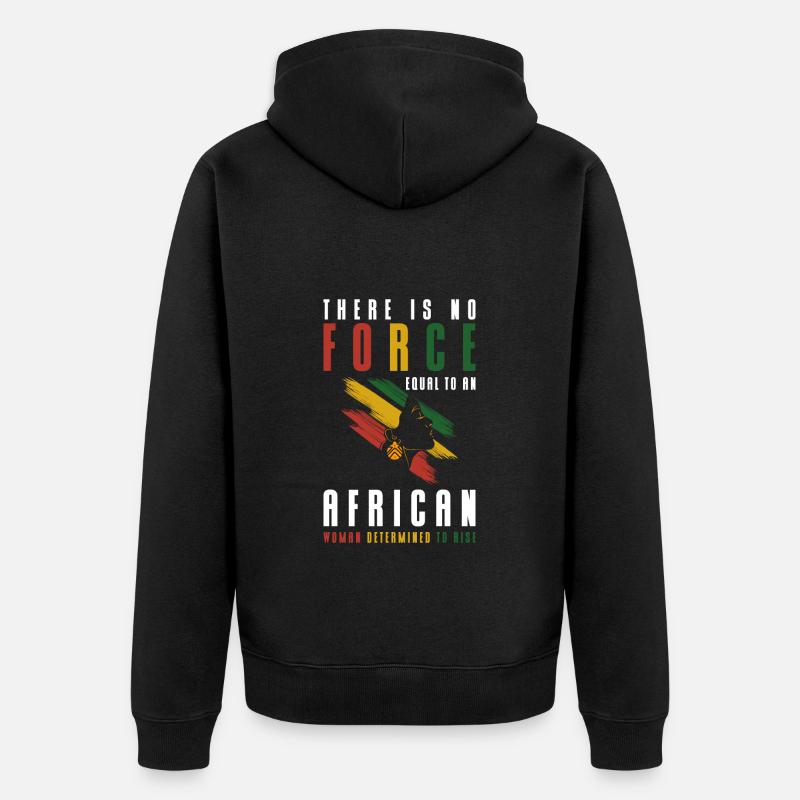 Afrique Girafe Animaux Vacances - Veste à capuche bio Premium Unisexe - noir