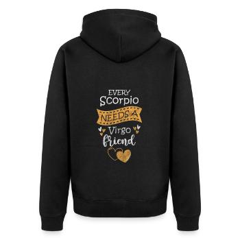 Astrologie du zodiaque - Veste à capuche bio Premium Unisexe - noir - Dos - Nico (187cm)