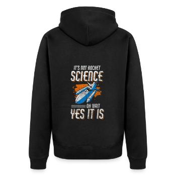 Univers Planète Astronomie Cosmos - Veste à capuche bio Premium Unisexe - noir - Dos - Nico (187cm)