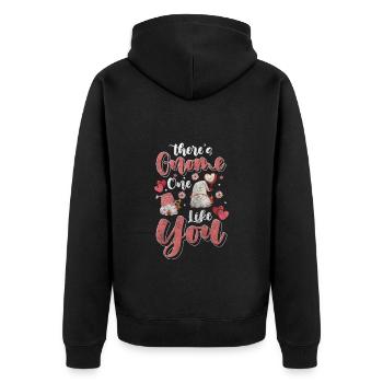 Wichtel Gartenzwerg Weihnachten Winzig - Unisex Premium Bio Zip Hoodie - Schwarz - Hinten - Nico (187cm)
