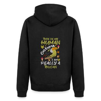 Perroquet toucan - Veste à capuche bio Premium Unisexe - noir - Dos - Nico (187cm)