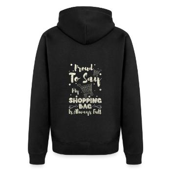 Shopping Argent Vêtements Reine - Veste à capuche bio Premium Unisexe - noir - Dos - Nico (187cm)