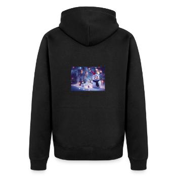 Joyeux Noël Bonhomme de neige - Veste à capuche bio Premium Unisexe - noir - Dos - Nico (187cm)
