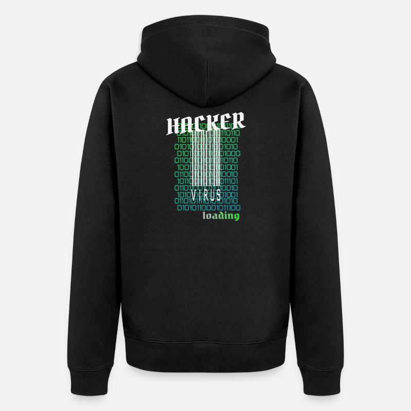 Anonymous, Hacker - Unisex Premium Bio Zip Hoodie - Schwarz