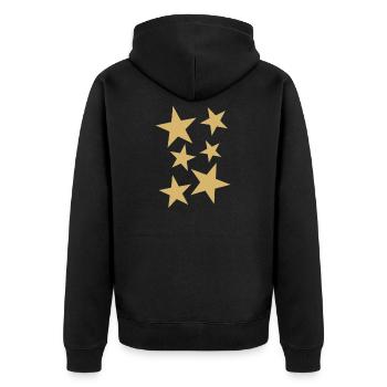 étoiles - Veste à capuche bio Premium Unisexe - noir - Dos - Nico (187cm)